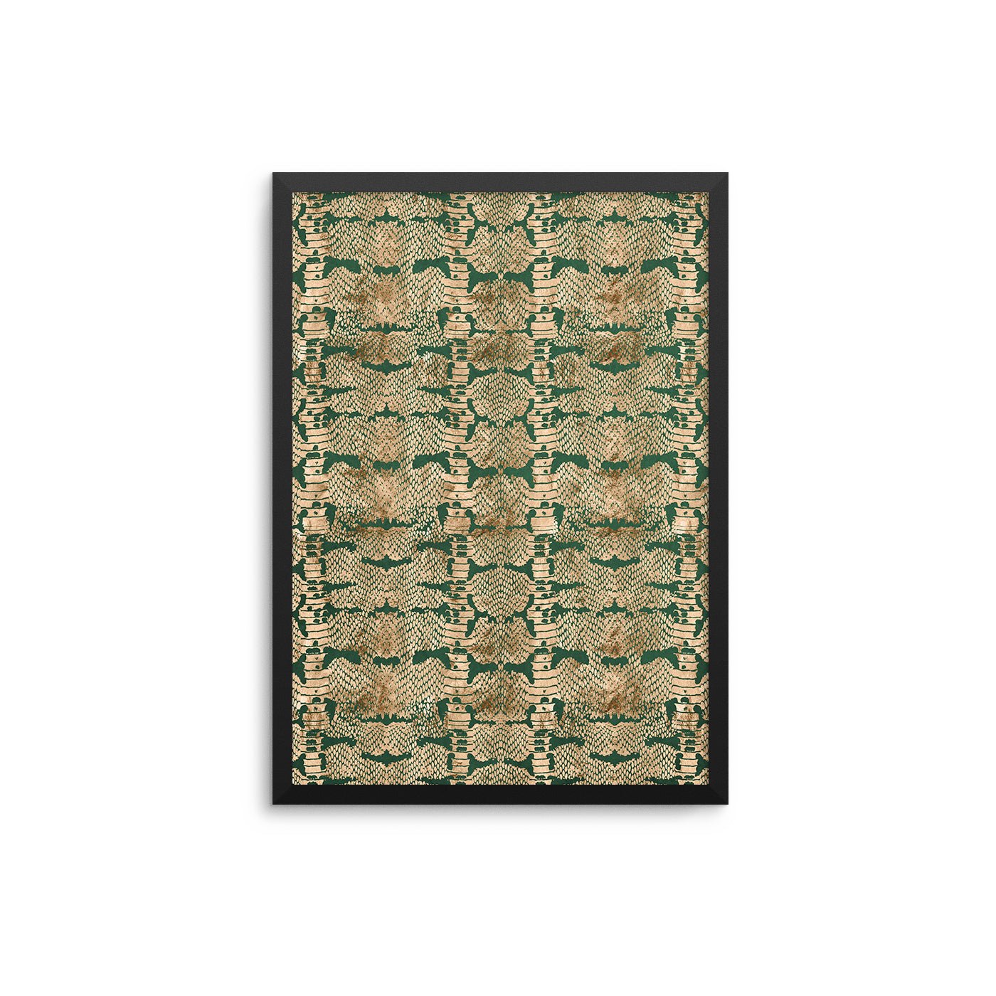 Green Python Print Texture Green Gold Python â D'Luxe Prints