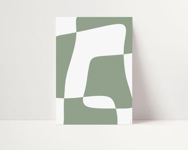 Green Margo Abstract Poster - D'Luxe Prints