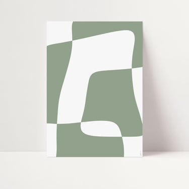 Green Margo Abstract Poster - D'Luxe Prints