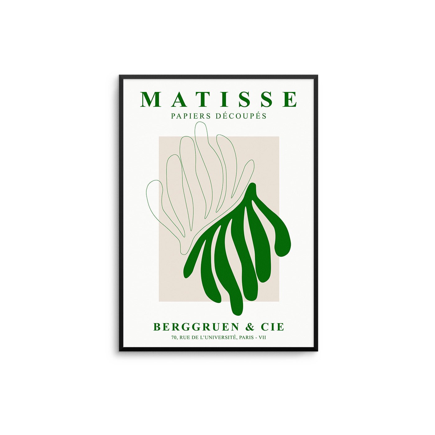 Green Matisse Curves - D'Luxe Prints
