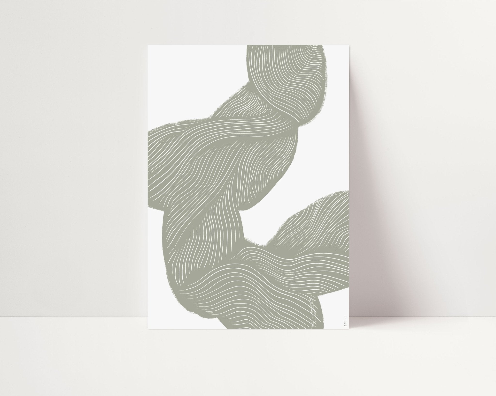 Green Waves Poster - D'Luxe Prints