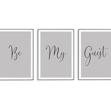 Grey Be My Guest Trio Set - D'Luxe Prints