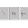 Grey Be My Guest Trio Set - D'Luxe Prints