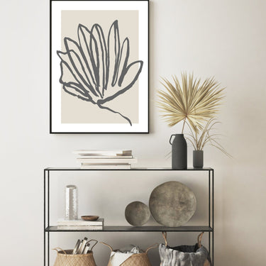 Grey Fan Palm Lines - D'Luxe Prints