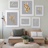 Grey & Gold Leaf Gallery Set - D'Luxe Prints