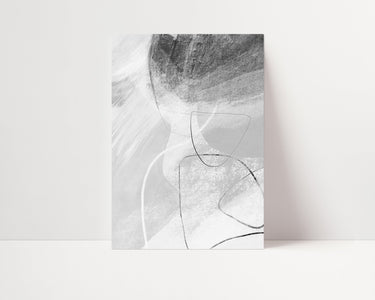 Grey Modern Abstract II - D'Luxe Prints