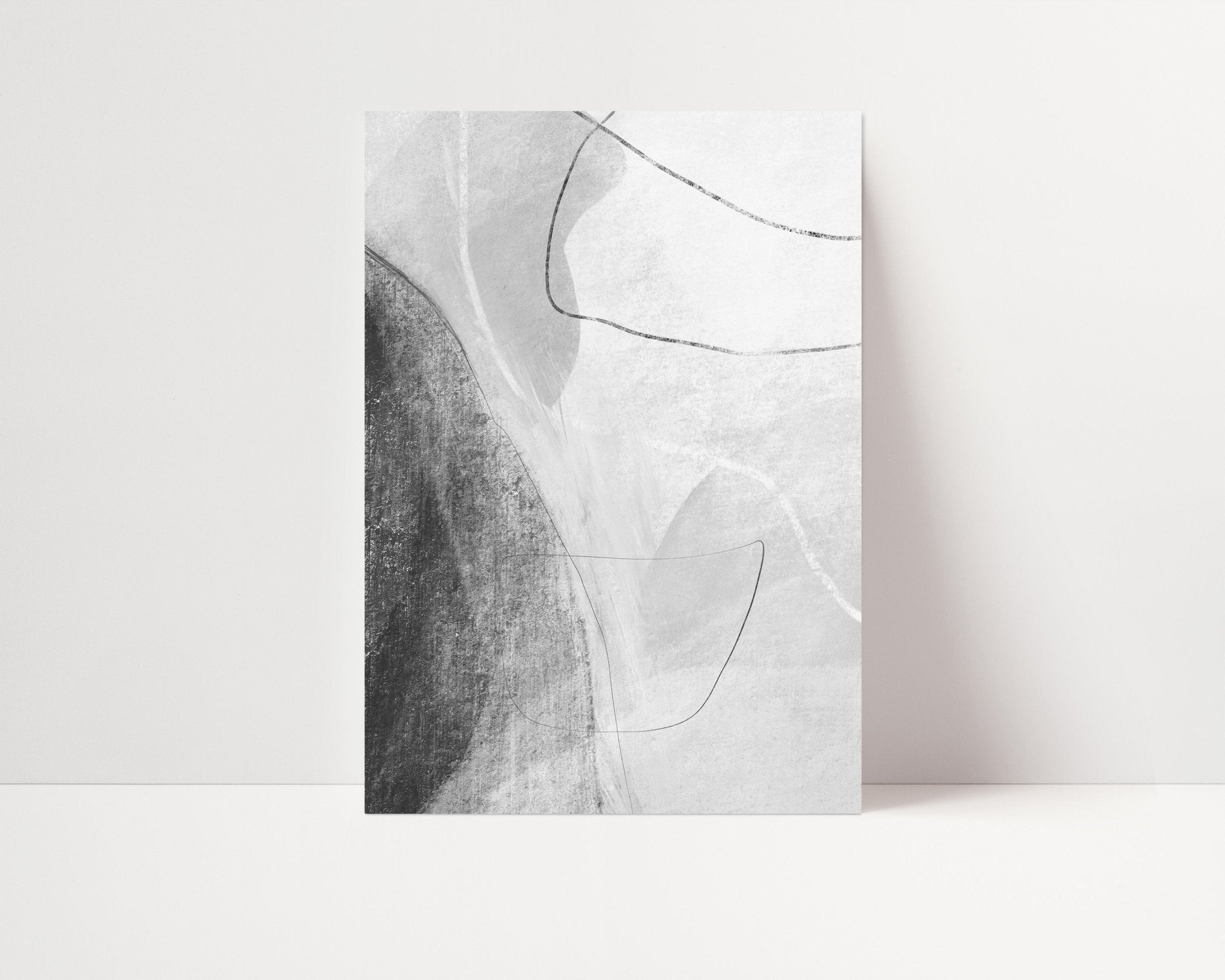 Grey Modern Abstract III - D'Luxe Prints
