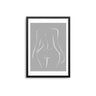 Grey Naked Outline - D'Luxe Prints