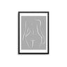 Grey Naked Outline - D'Luxe Prints