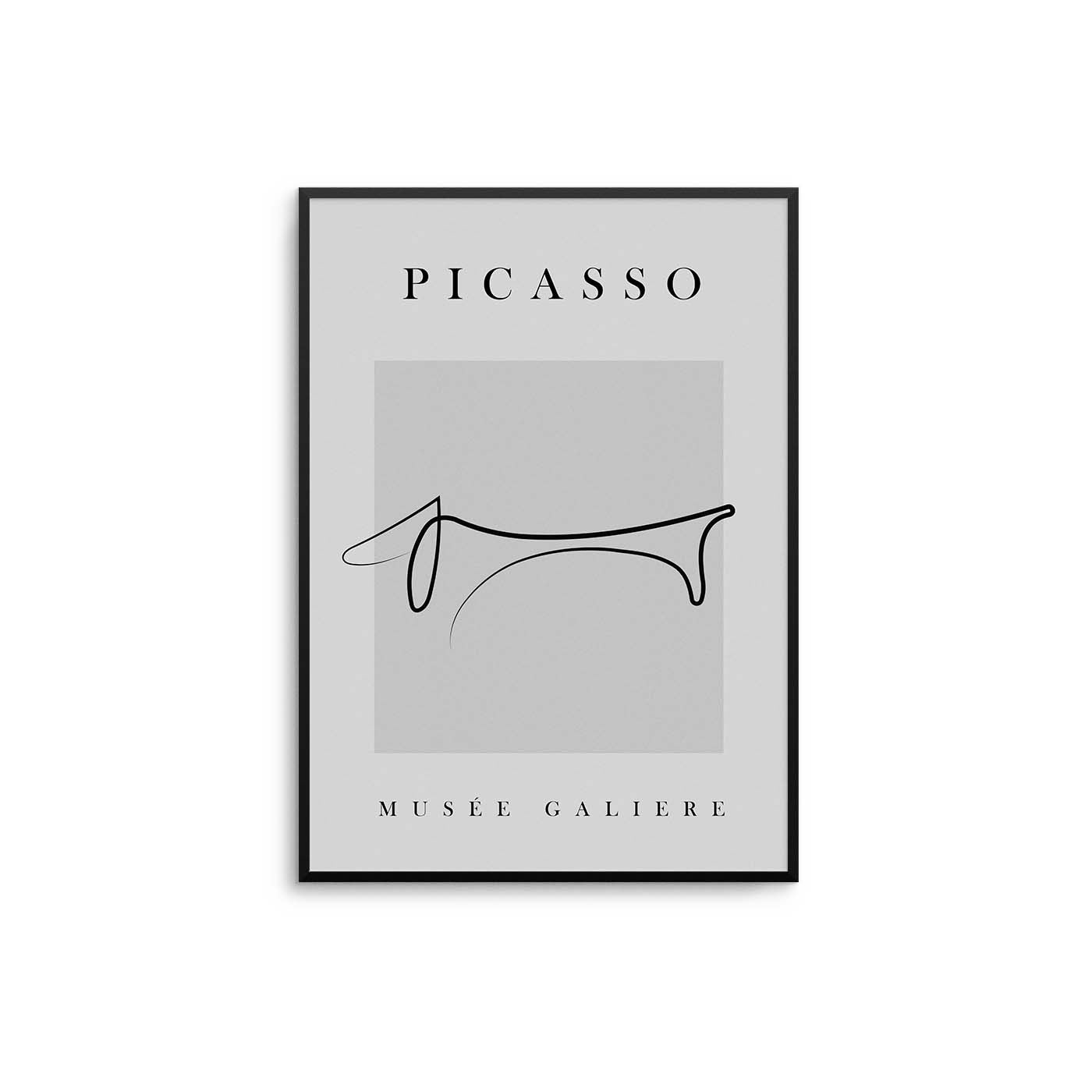 Grey Picasso Dog Poster - D'Luxe Prints