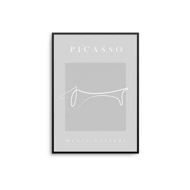 Grey Picasso Dog Poster - D'Luxe Prints