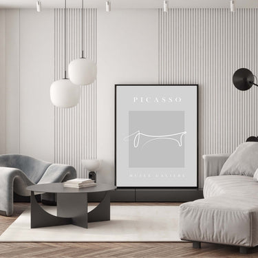 Grey Picasso Dog Poster - D'Luxe Prints