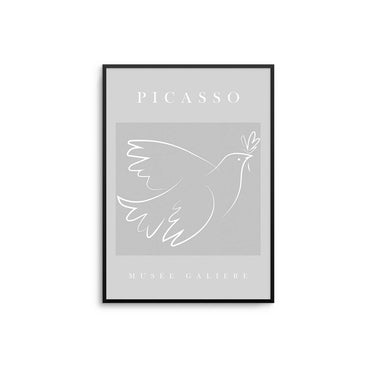 Grey Picasso Dove Poster - D'Luxe Prints