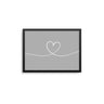 Grey & White Heart Swash - D'Luxe Prints