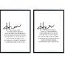 Him & Her Set - D'Luxe Prints