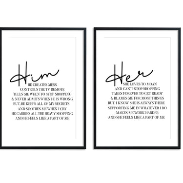 Him & Her Set - D'Luxe Prints