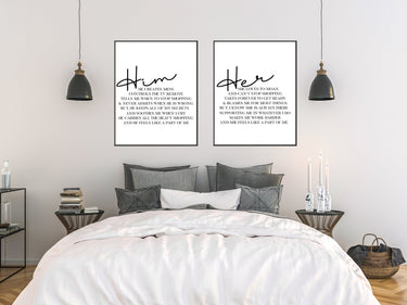 Him & Her Set - D'Luxe Prints