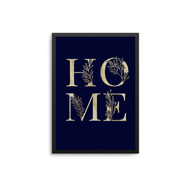 HOME Gold / Navy - D'Luxe Prints