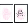 Home Sweet Home II Pink - D'Luxe Prints