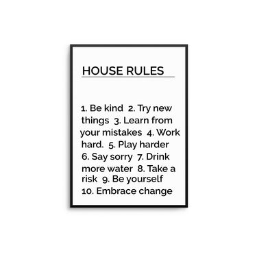 House Rules II - D'Luxe Prints