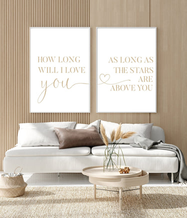 How Long Will I Love You Set - D'Luxe Prints