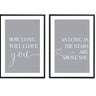 How Long Will I Love You Set - D'Luxe Prints
