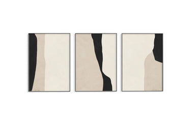 Ivory Black Lines Trio Set - D'Luxe Prints