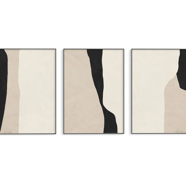 Ivory Black Lines Trio Set - D'Luxe Prints