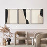 Ivory Black Lines Trio Set - D'Luxe Prints