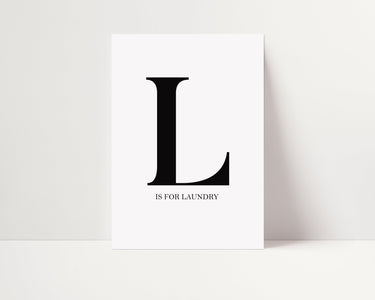 L is For Laundry Poster - D'Luxe Prints