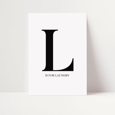 L is For Laundry Poster - D'Luxe Prints