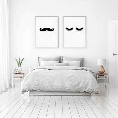 Lashes | Moustache Set - D'Luxe Prints