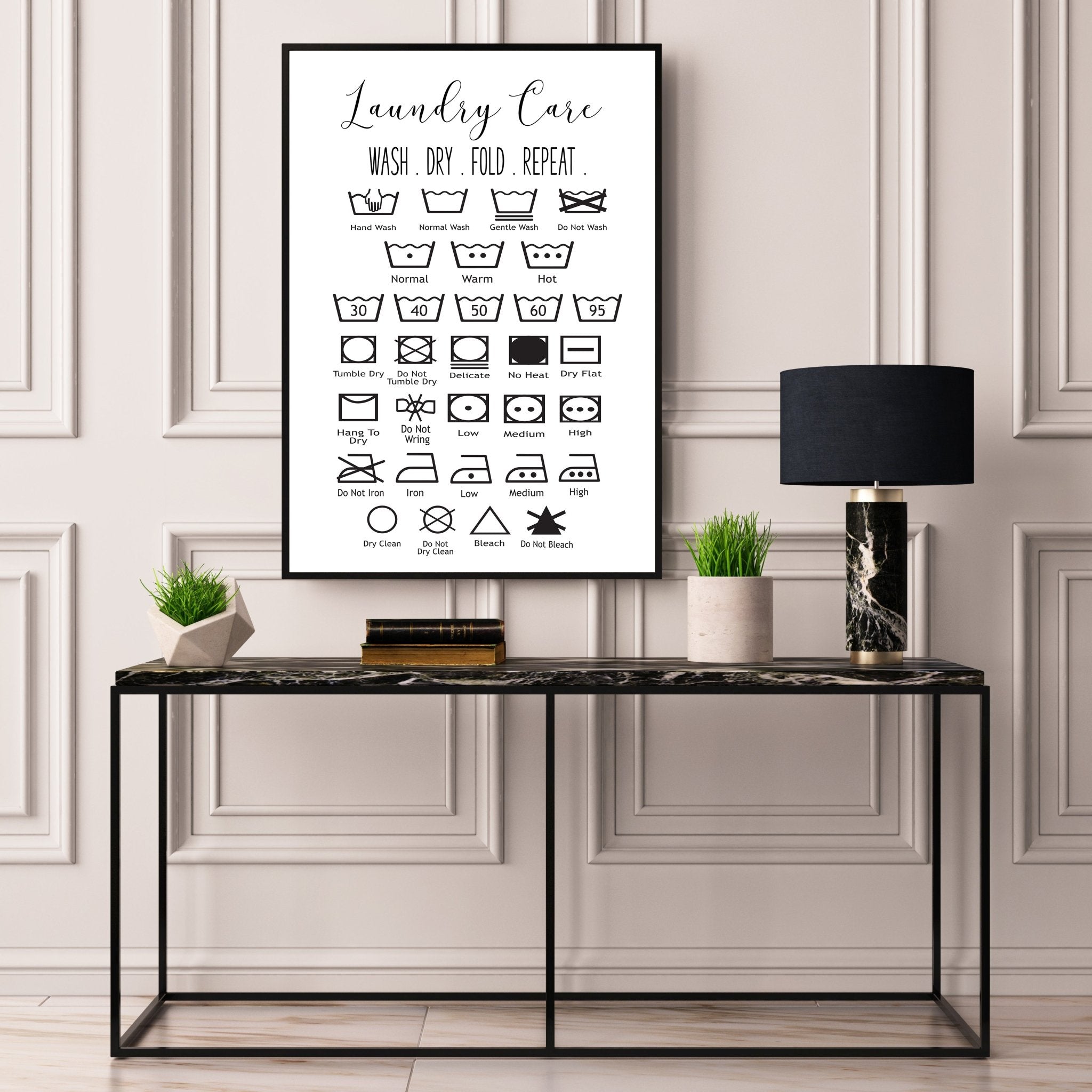 Laundry Care Guide Print – D'Luxe Prints