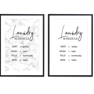 Laundry Schedule - D'Luxe Prints