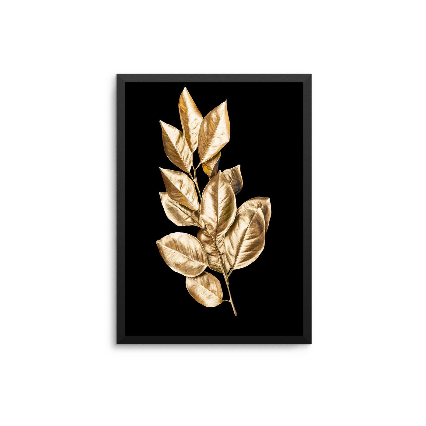 Leaves Gold Black II - D'Luxe Prints