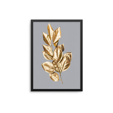 Leaves Gold Grey II - D'Luxe Prints