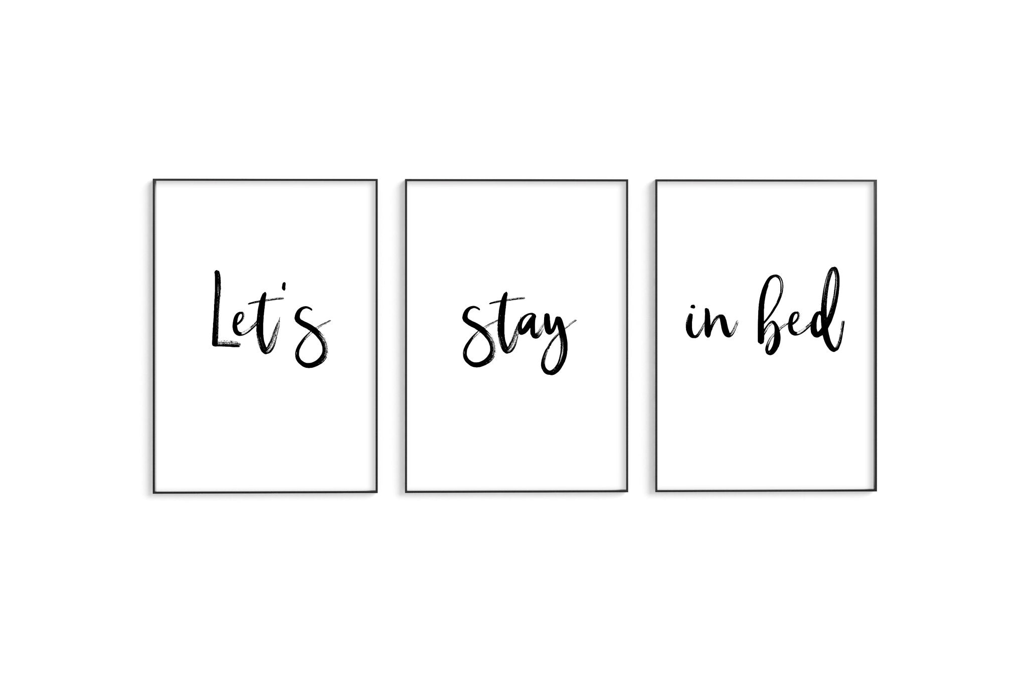 Let's Stay In Bed II Trio Set - D'Luxe Prints