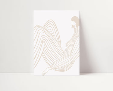 Line Lady - Beige - D'Luxe Prints