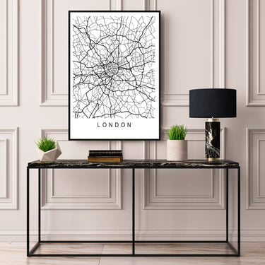 London City Outline Map - D'Luxe Prints