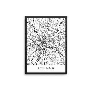 London City Outline Map - D'Luxe Prints