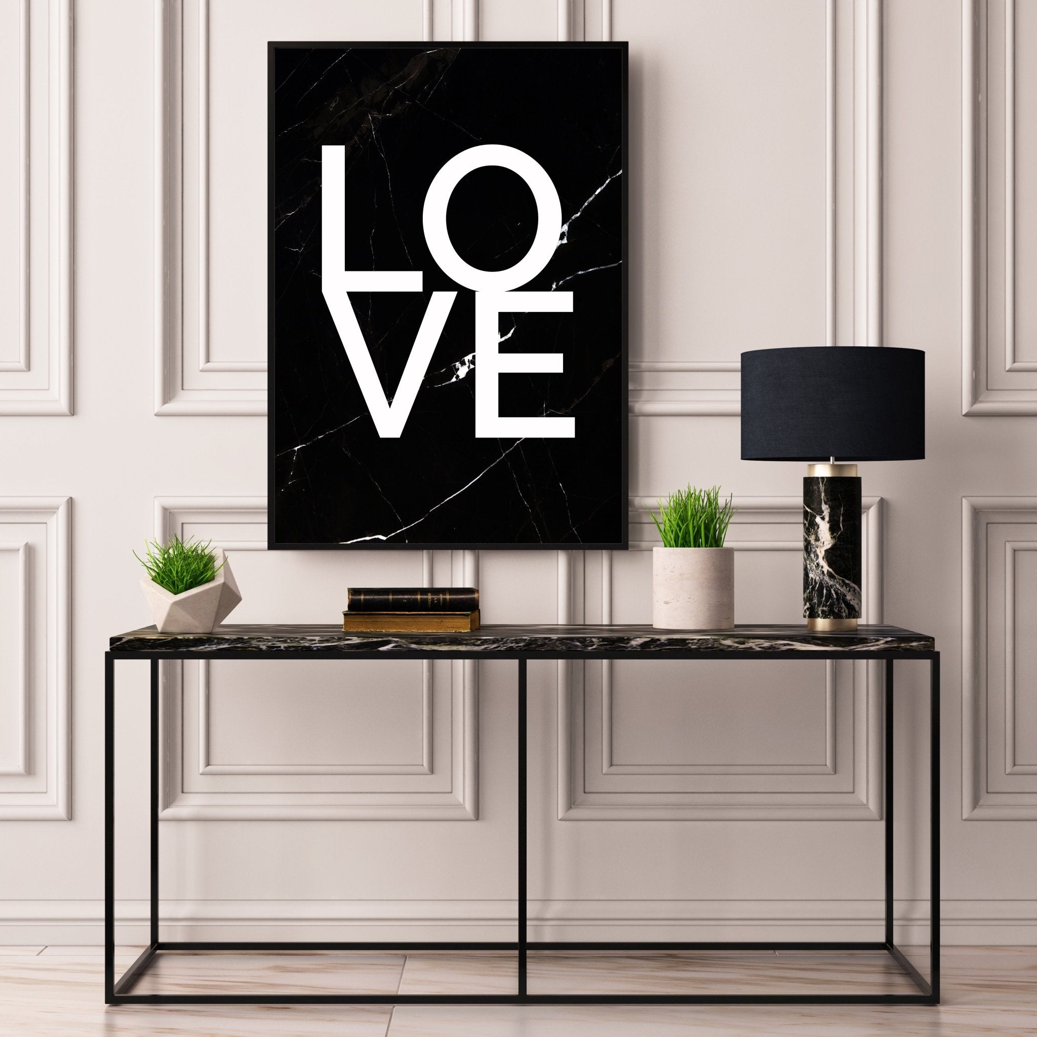 Love Black Marble - D'Luxe Prints