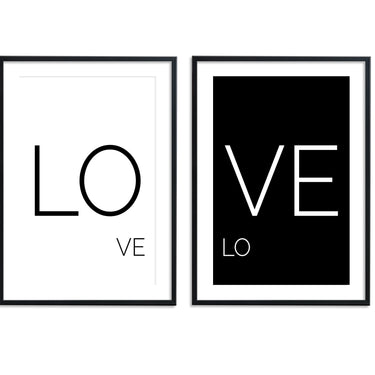 LOVE Black/White Set - D'Luxe Prints
