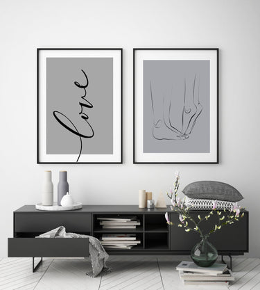 Love Grey/Black - D'Luxe Prints