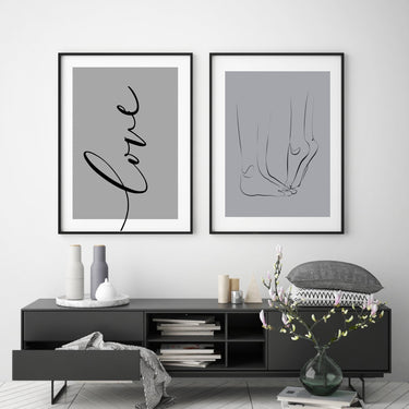 Love Grey/Black - D'Luxe Prints