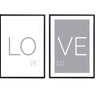 LOVE Grey/White Set - D'Luxe Prints
