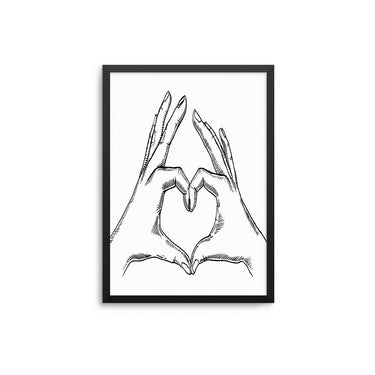 Love Heart Hand Sign - D'Luxe Prints