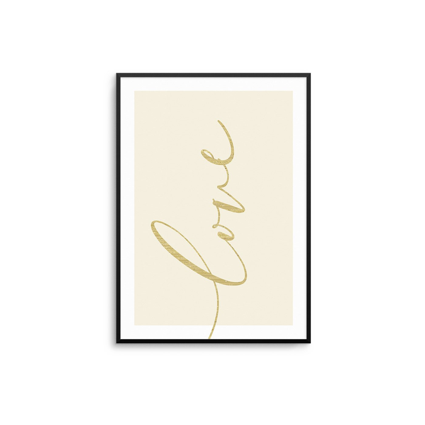 Love II - Beige | Gold - D'Luxe Prints