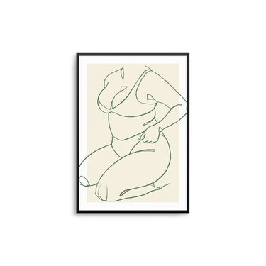 Love My Curves II - Beige/Green - D'Luxe Prints