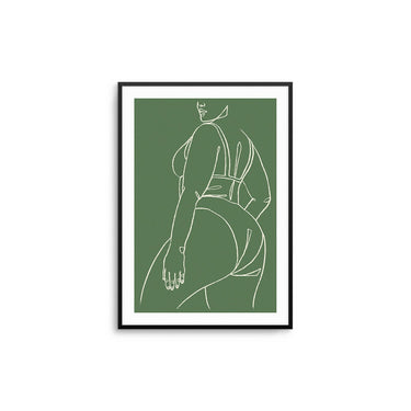 Love My Curves II - Green/Beige - D'Luxe Prints