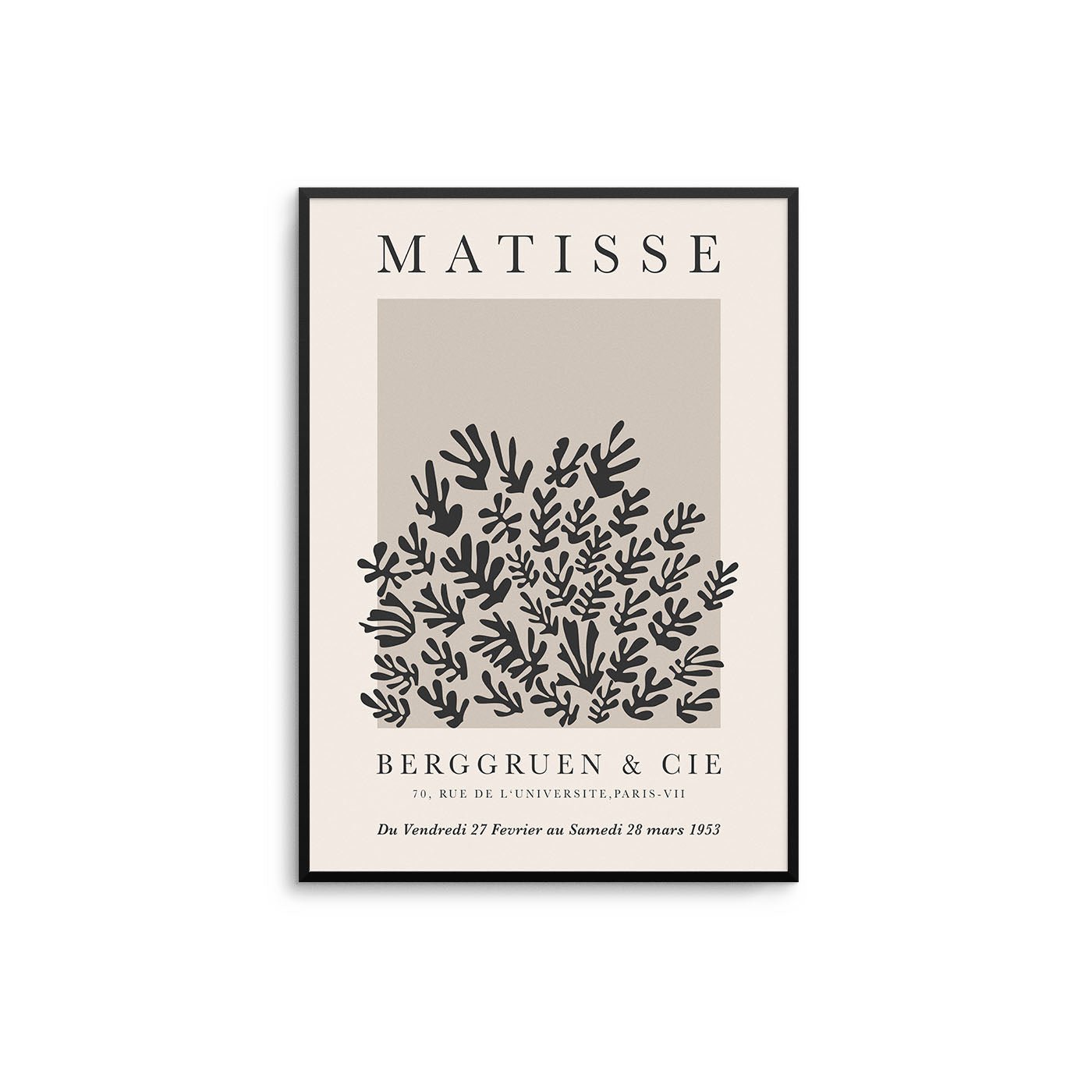 Matisse Botanical - Beige Black - D'Luxe Prints